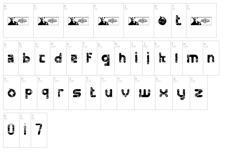 FTF Minthee Limo font map